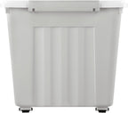 55lx6 Storage Boxes with Lids Plastic Box Wheels (6 Pack)