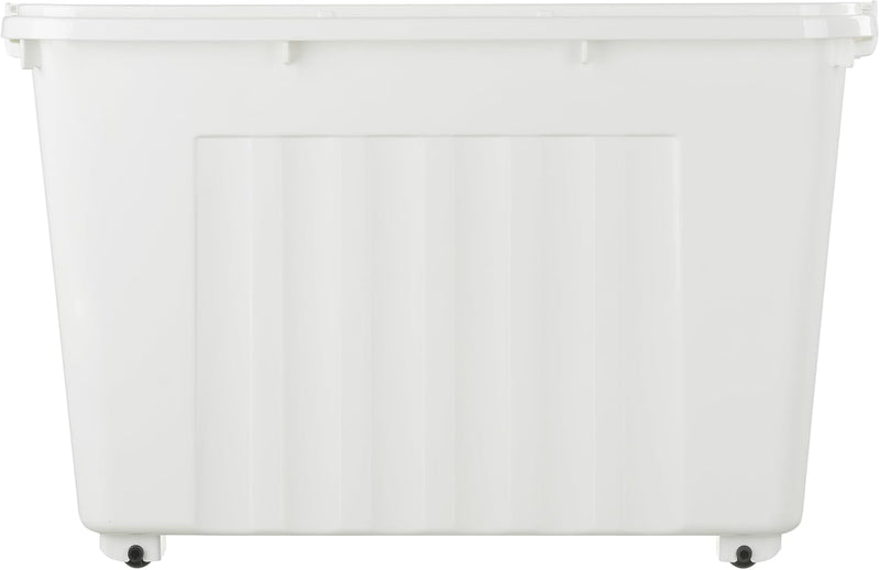 55lx6 Storage Boxes with Lids Plastic Box Wheels (6 Pack)
