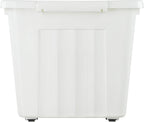 55lx6 Storage Boxes with Lids Plastic Box Wheels (6 Pack)