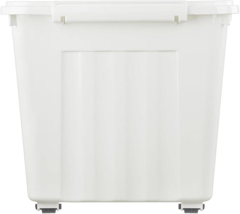 55lx6 Storage Boxes with Lids Plastic Box Wheels (6 Pack)