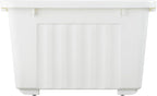 55lx6 Storage Boxes with Lids Plastic Box Wheels (6 Pack)