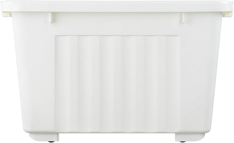 55lx6 Storage Boxes with Lids Plastic Box Wheels (6 Pack)