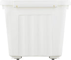55lx6 Storage Boxes with Lids Plastic Box Wheels (6 Pack)