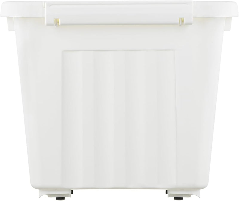 55lx6 Storage Boxes with Lids Plastic Box Wheels (6 Pack)