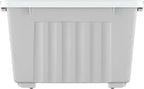 55lx6 Storage Boxes with Lids Plastic Box Wheels (6 Pack)