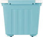 55lx6 Storage Boxes with Lids Plastic Box Wheels (6 Pack)