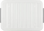 55lx6 Storage Boxes with Lids Plastic Box Wheels (6 Pack)