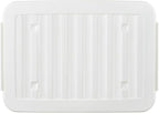 55lx6 Storage Boxes with Lids Plastic Box Wheels (6 Pack)