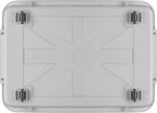 55lx6 Storage Boxes with Lids Plastic Box Wheels (6 Pack)