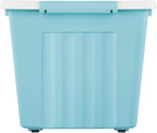 55lx6 Storage Boxes with Lids Plastic Box Wheels (6 Pack)