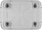 55lx6 Storage Boxes with Lids Plastic Box Wheels (6 Pack)