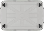 55lx6 Storage Boxes with Lids Plastic Box Wheels (6 Pack)