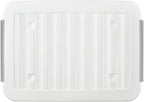 55lx6 Storage Boxes with Lids Plastic Box Wheels (6 Pack)