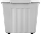 55lx6 Storage Boxes with Lids Plastic Box Wheels (6 Pack)