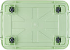 55lx6 Storage Boxes with Lids Plastic Box Wheels (6 Pack)