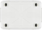 55lx6 Storage Boxes with Lids Plastic Box Wheels (6 Pack)