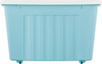 55lx6 Storage Boxes with Lids Plastic Box Wheels (6 Pack)