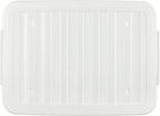 55lx6 Storage Boxes with Lids Plastic Box Wheels (6 Pack)