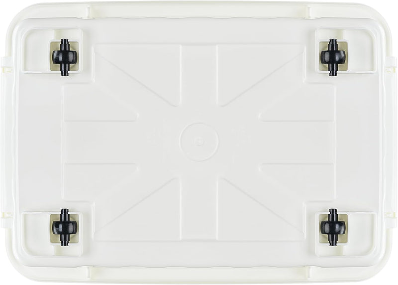55lx6 Storage Boxes with Lids Plastic Box Wheels (6 Pack)