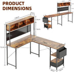 58" L Shaped Gaming Desk Corner Computer