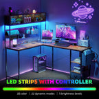 58" L Shaped Gaming Desk Corner Computer