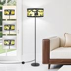 59" Farmhouse Floor Lamps for Living Room Rustic