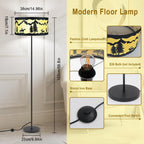 59" Farmhouse Floor Lamps for Living Room Rustic