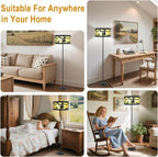 59" Farmhouse Floor Lamps for Living Room Rustic