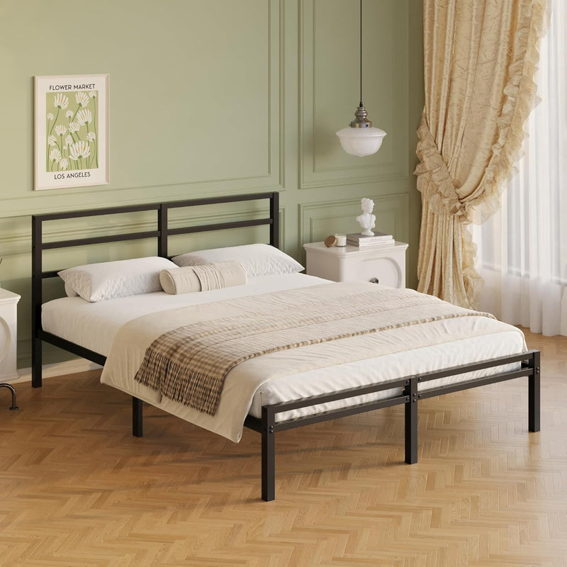 Metal Bed Frame with Headboard and Footboard