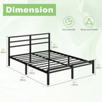 5FT Bed Frame with Headboard and Footboard 30