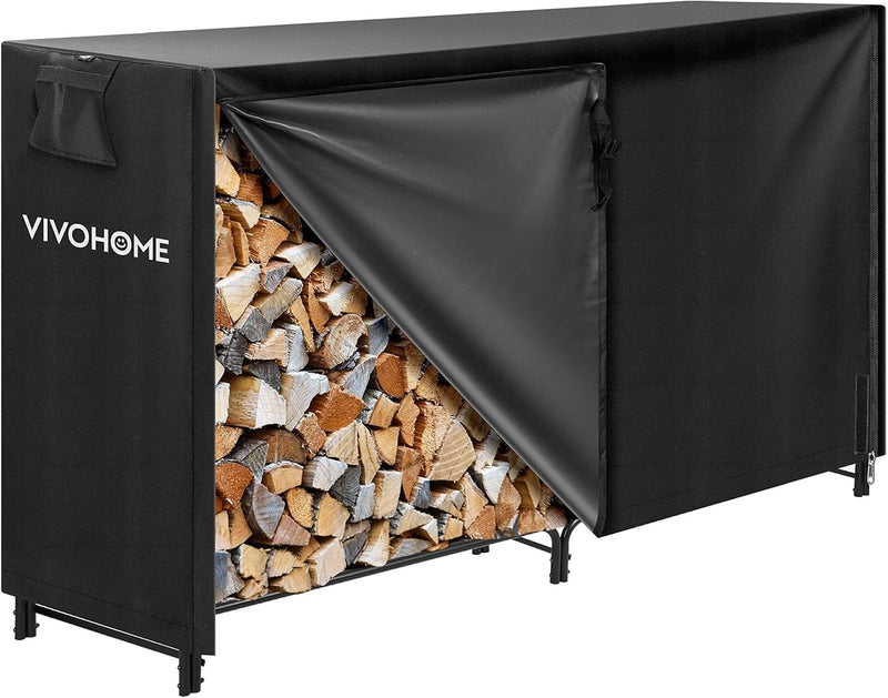 5FT Heavy Duty Firewood Rack with Cover Combo