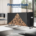 5FT Heavy Duty Firewood Rack with Cover Combo