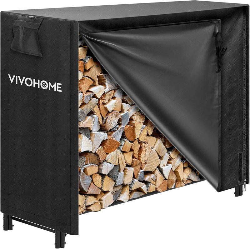 5FT Heavy Duty Firewood Rack with Cover Combo