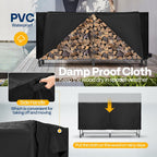 5FT Heavy Duty Firewood Rack with Cover Combo