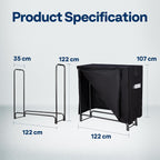 5FT Heavy Duty Firewood Rack with Cover Combo