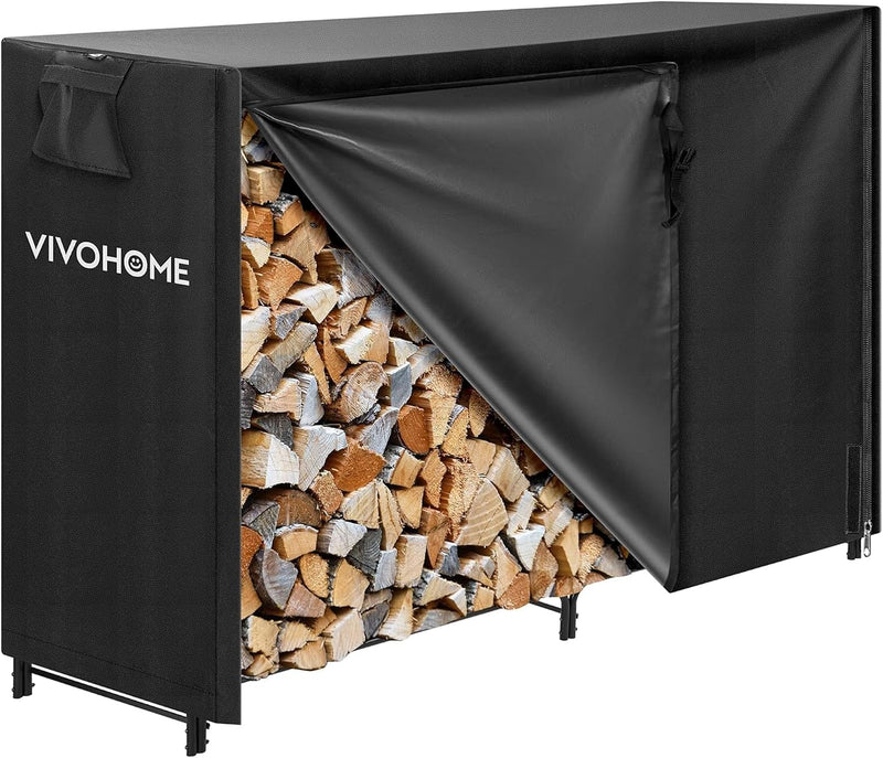 5FT Heavy Duty Firewood Rack with Cover Combo