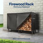 5FT Heavy Duty Firewood Rack with Cover Combo