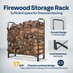 5FT Heavy Duty Firewood Rack with Cover Combo