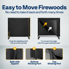 5FT Heavy Duty Firewood Rack with Cover Combo