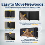 5FT Heavy Duty Firewood Rack with Cover Combo