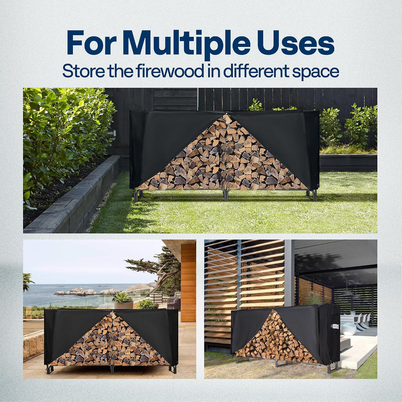 5FT Heavy Duty Firewood Rack with Cover Combo