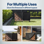 5FT Heavy Duty Firewood Rack with Cover Combo