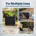 5FT Heavy Duty Firewood Rack with Cover Combo