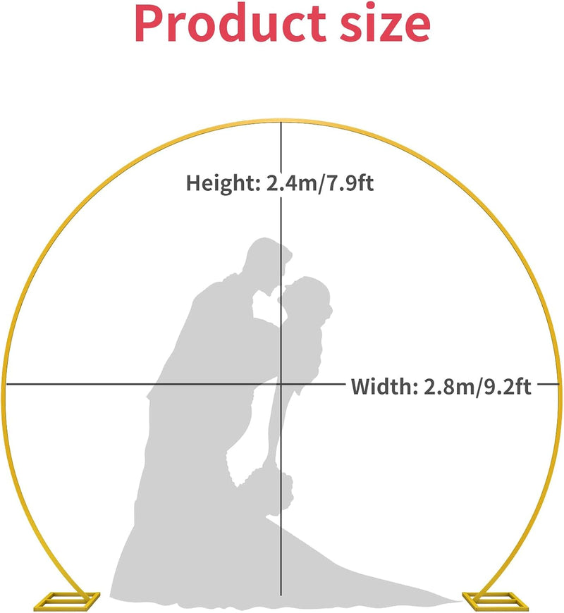 .5FT Round Backdrop Stand Circle Balloon Arch Frame