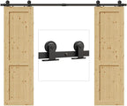 5FT Sliding Door Track Kit Barn Wood