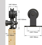 5FT Sliding Door Track Kit Barn Wood