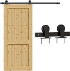 5FT Sliding Door Track Kit Barn Wood