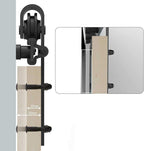 5FT Sliding Door Track Kit Barn Wood