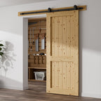5FT Sliding Door Track Kit Barn Wood