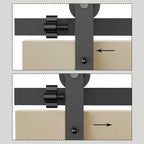 5FT Sliding Door Track Kit Barn Wood